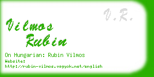 vilmos rubin business card